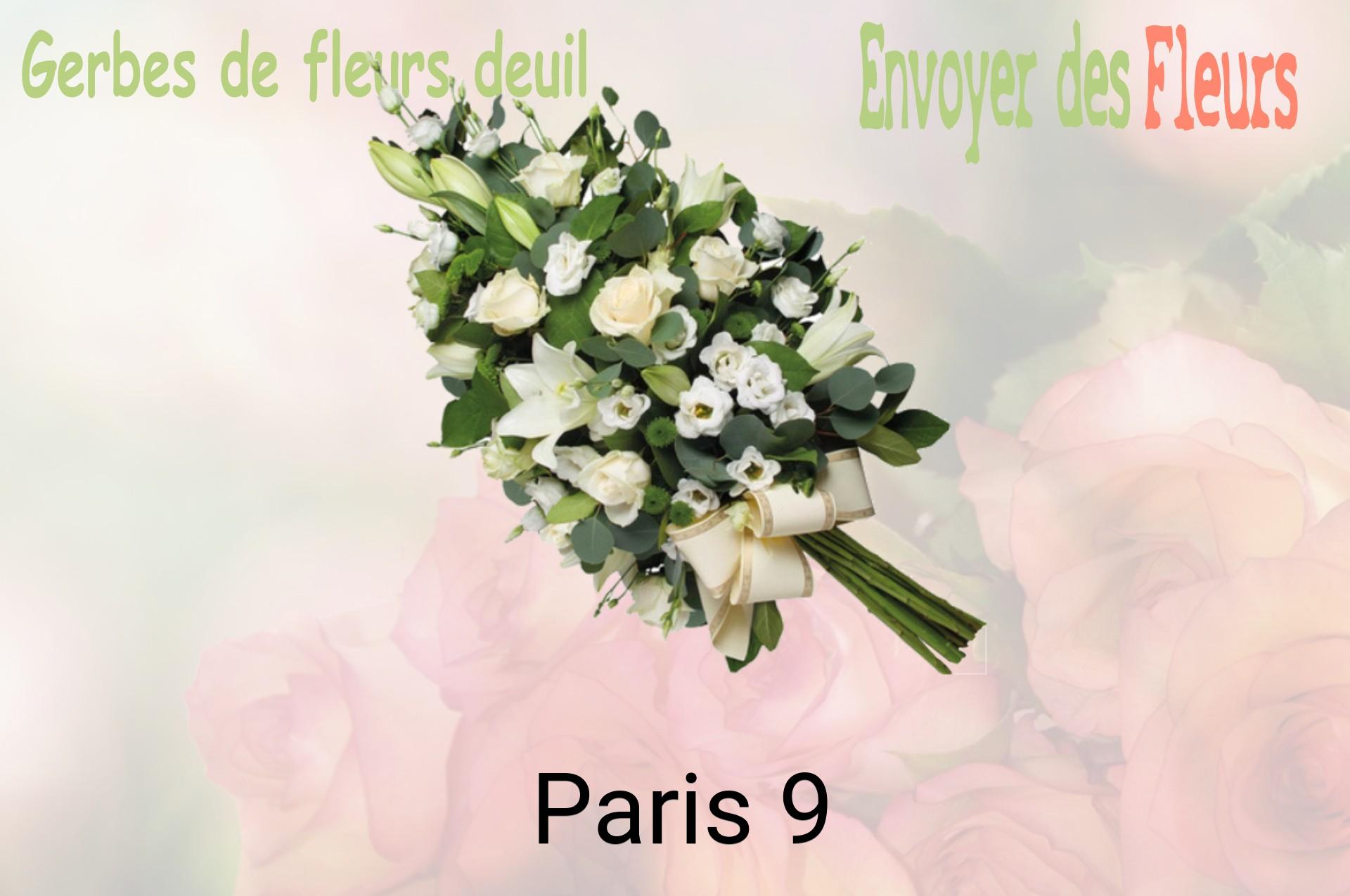 Gerbe de fleurs de deuil livrée à Paris-9